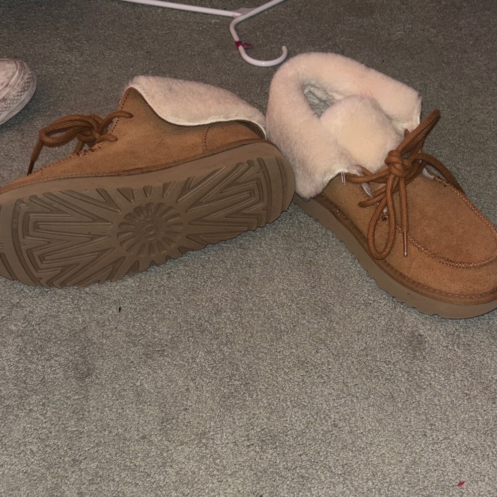 Brown Suede Shearling Lined Boots